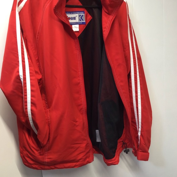 🇨🇦Kobe track jacket mesh lined red white striped full zip activewear sport - Picture 5 of 16